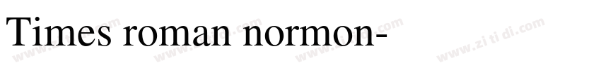 Times roman normon字体转换